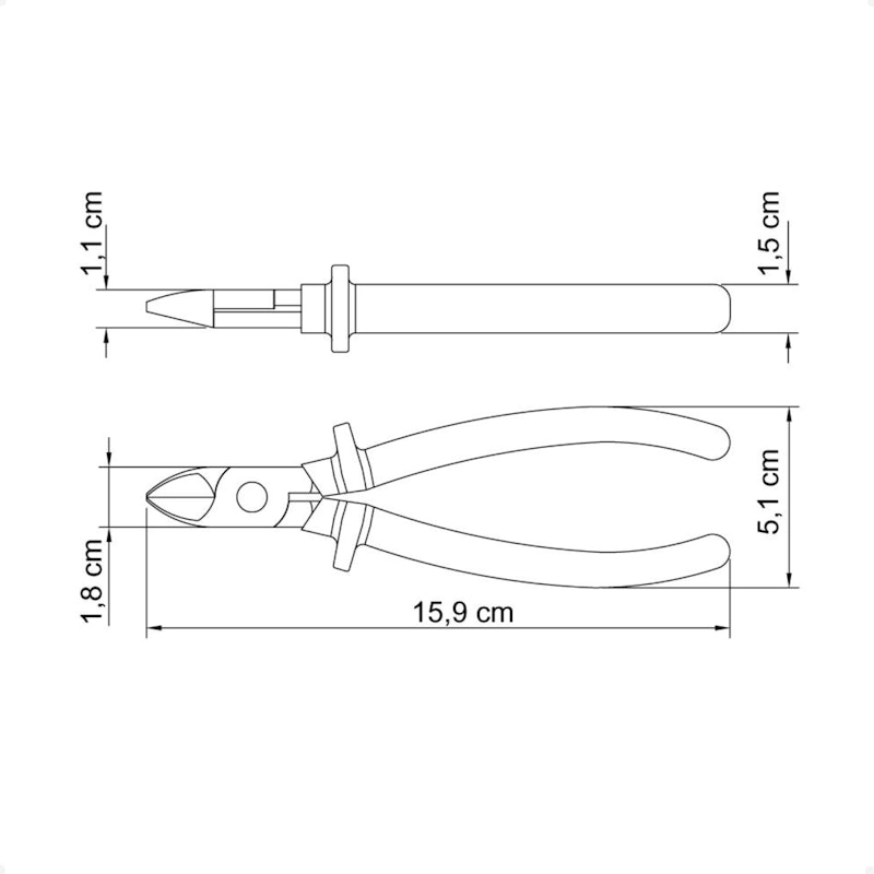Alicate Corte Diagonal 6" Master 5