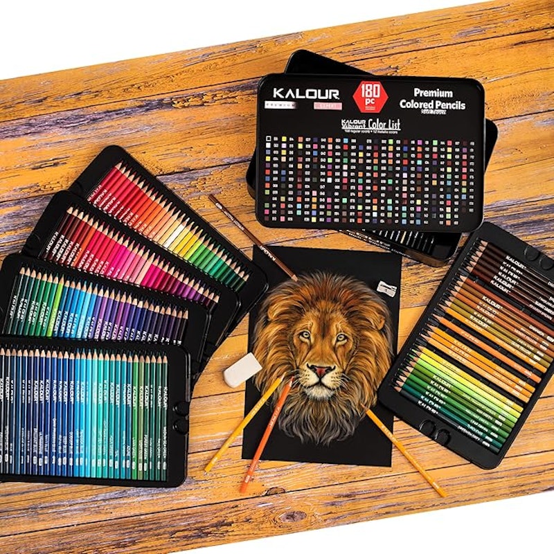 Lápis de Cor Conjunto de 180 Cores 5