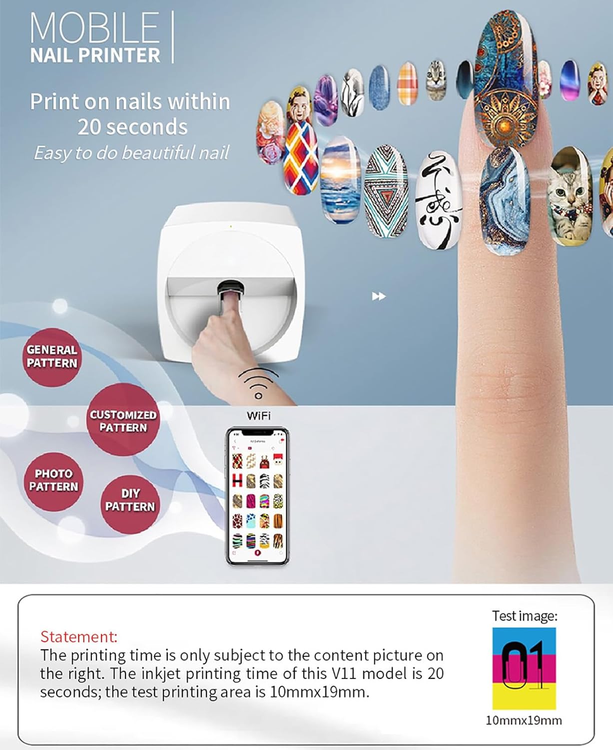 73HA73 Máquina de Pintura de Unhas Digital Mobile 3