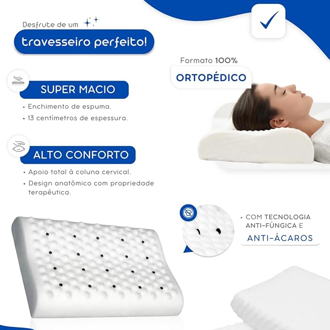 Travesseiro Cervical Sublime Ortopédico Magnético 4