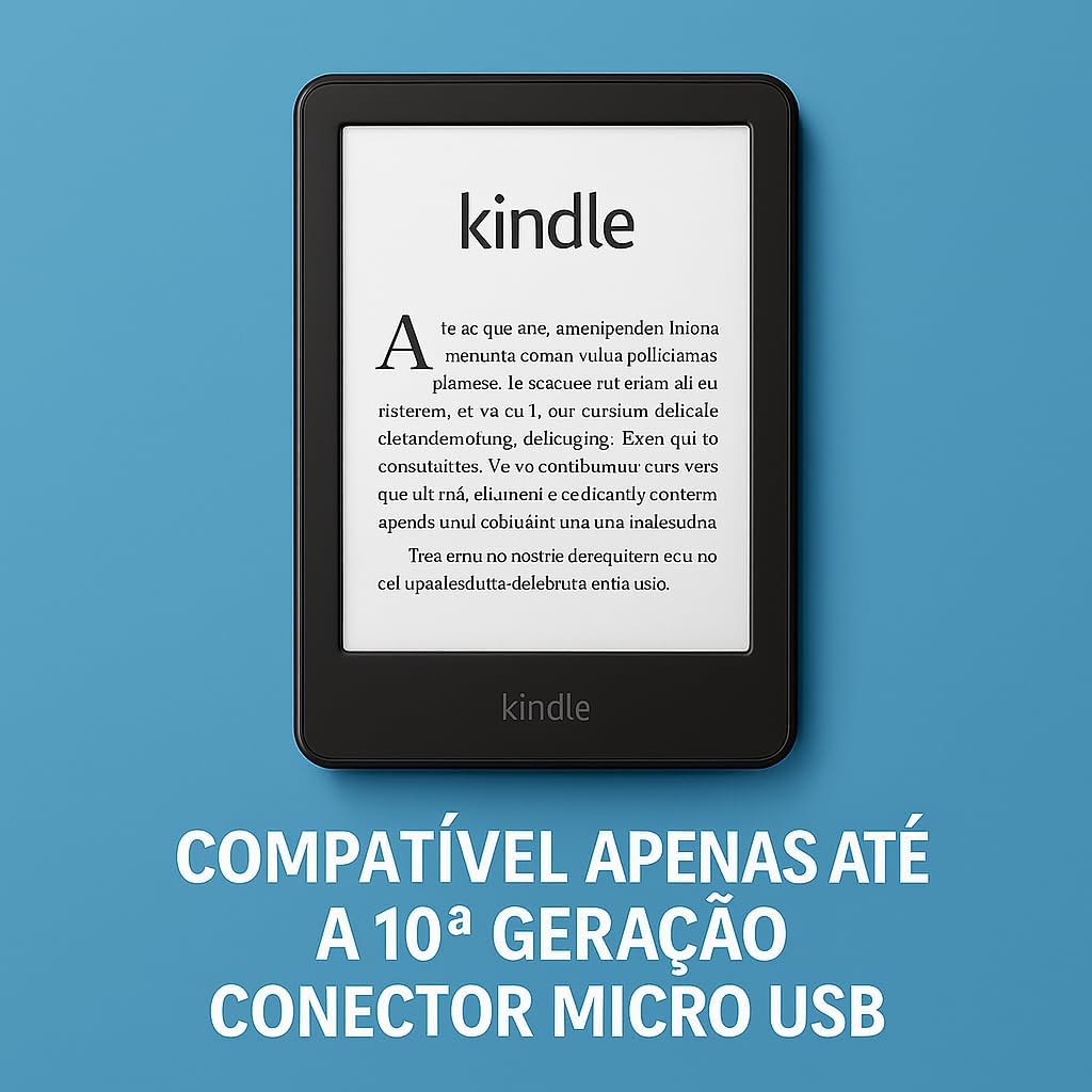 Carregador Compatível Kindl-e 10ª Geração Micro USB V8 4
