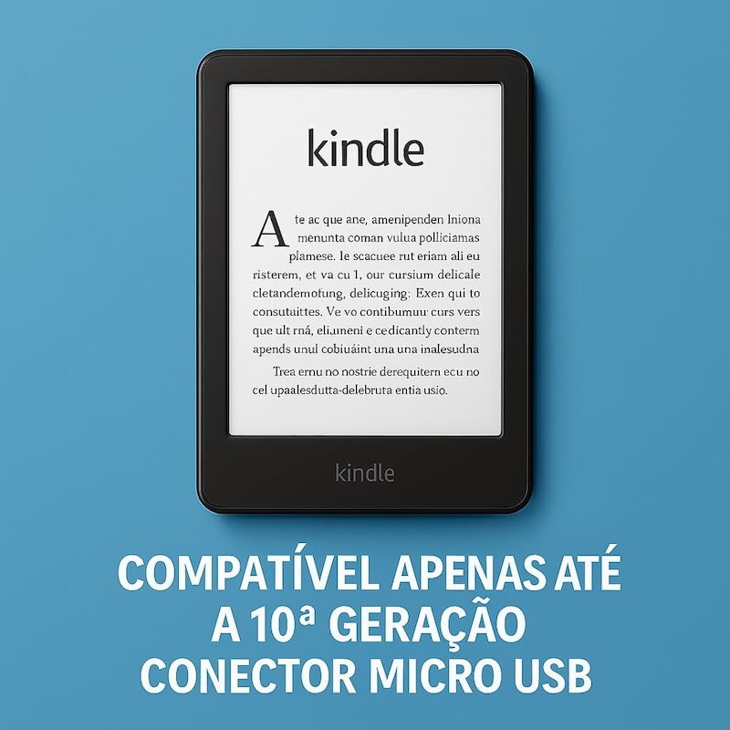 Carregador Compatível Kindl-e 10ª Geração Micro USB V8 4