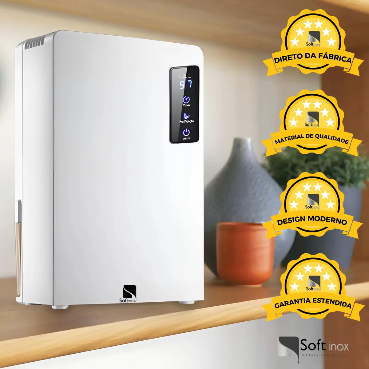 Desumidificador Elétrico Portátil Bivolt Antimofo 2