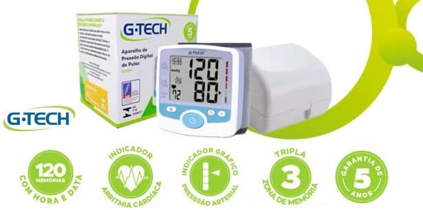 Aparelho de Pressão Digital de Pulso G-TECH GP200 3