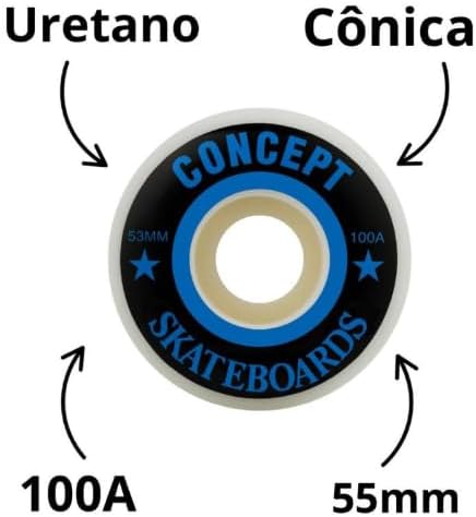Roda Skate Profissional 55 mm 100A 3