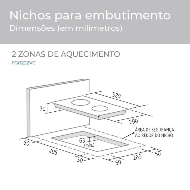 Cooktop de Indução 2 Zonas de Aquecimento 5