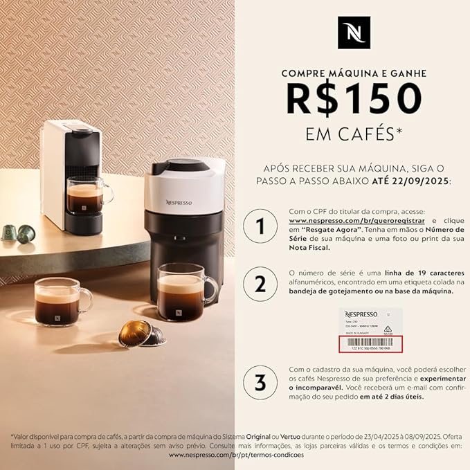 Máquina de Café Vertuo Pop 8