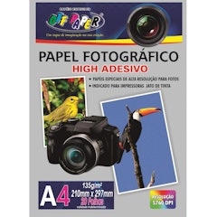 Papel Fotográfico High Adesivo A4 – 20 Folhas