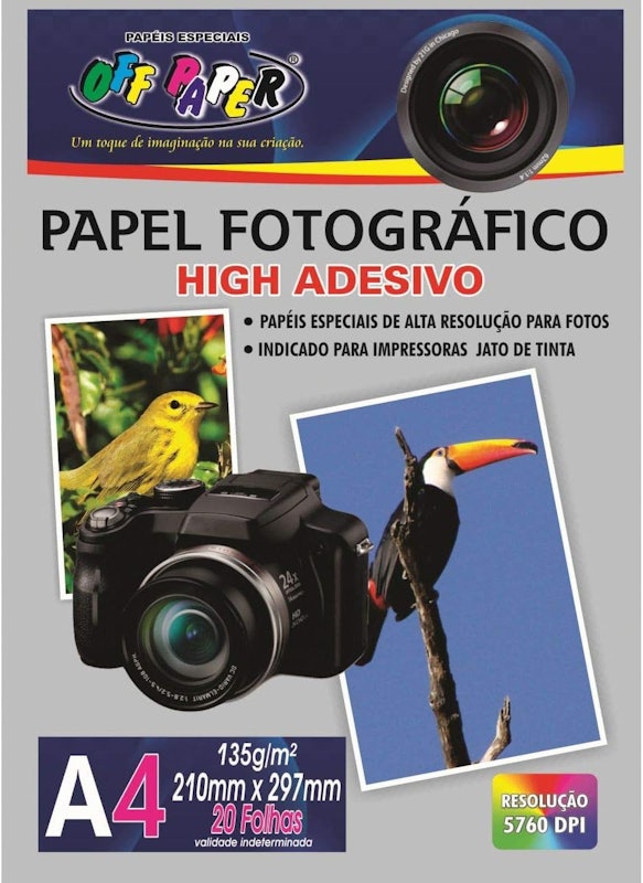 Papel Fotográfico High Adesivo A4 – 20 Folhas 1