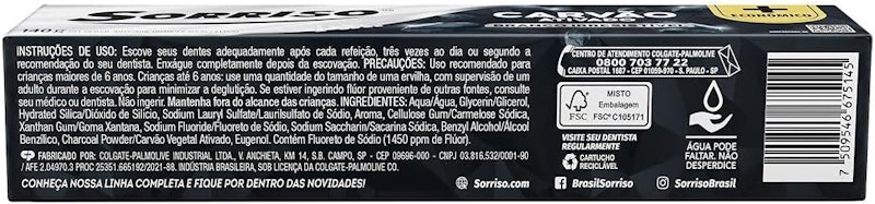 Creme Dental Sorriso Carvão Ativado 2