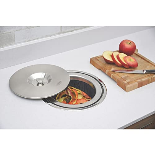 Lixeira de Embutir Clean Round em Aço Inox com Balde Plástico 5 L 5