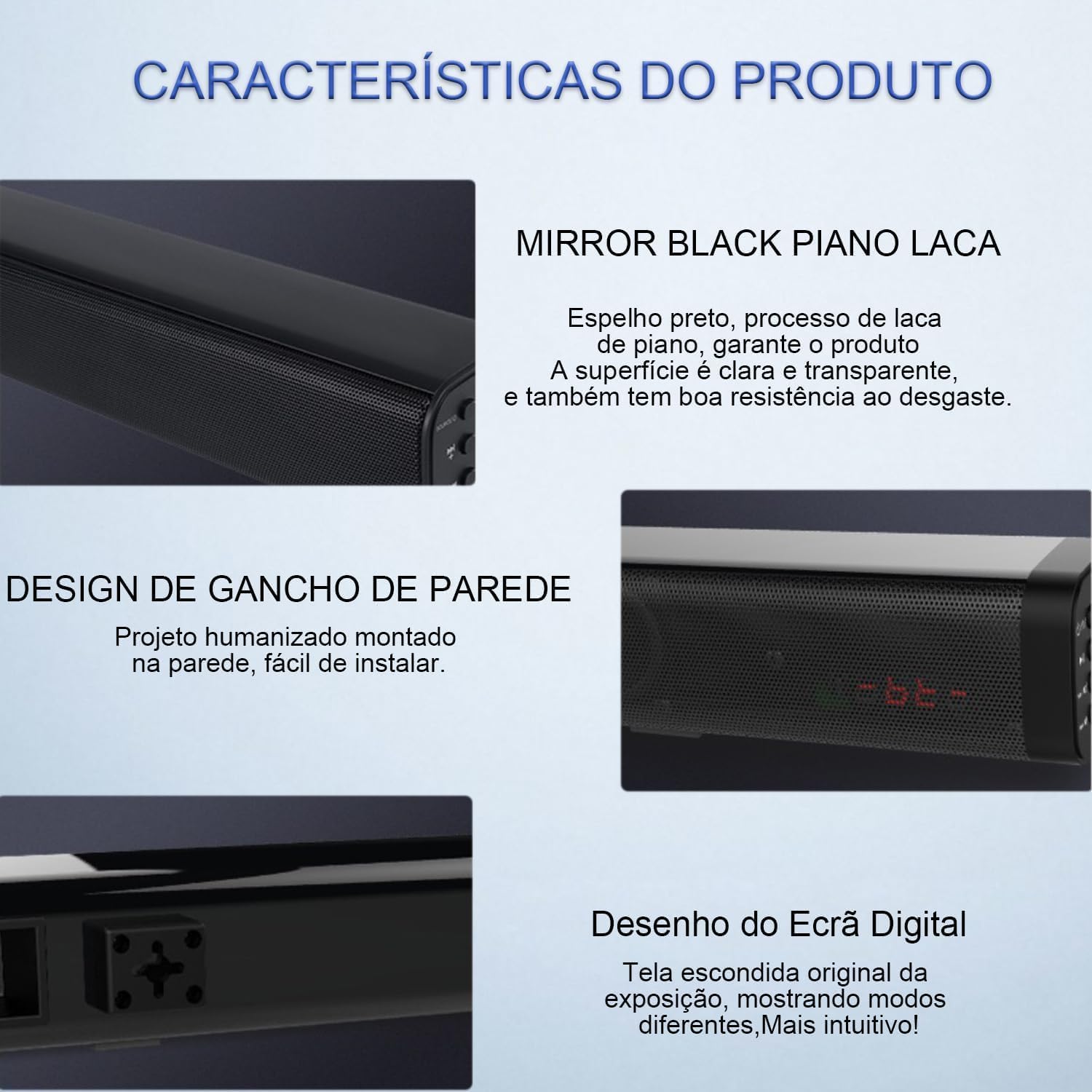 Soundbar 2.1 Canais Home Theater 3