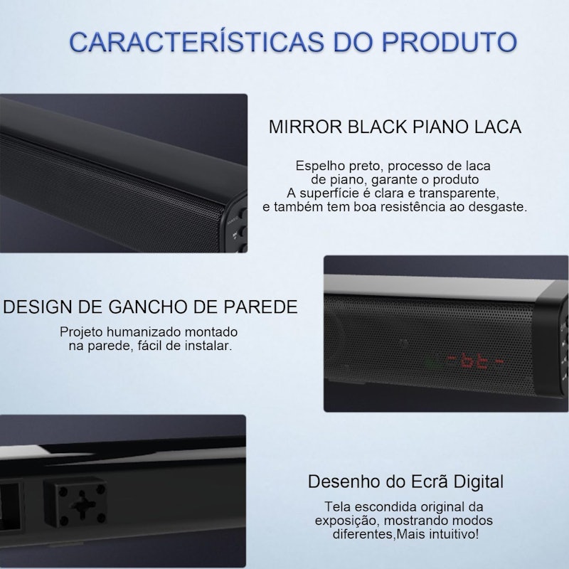 Soundbar 2.1 Canais Home Theater 3