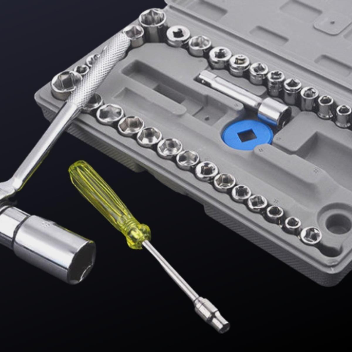 Kit Chave Catraca Reversível Profissional 40 Peças 2