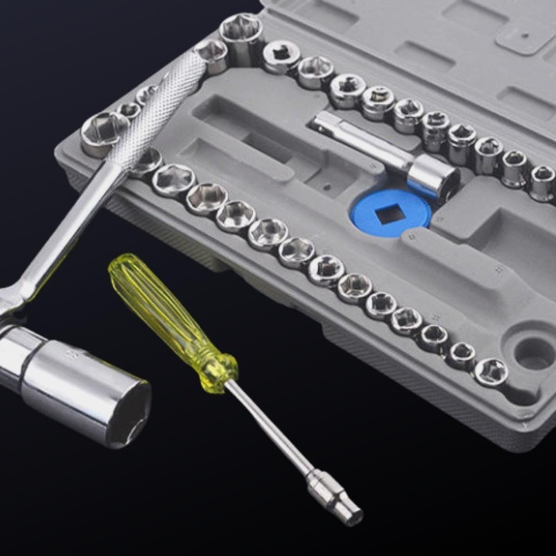 Kit Chave Catraca Reversível Profissional 40 Peças 2