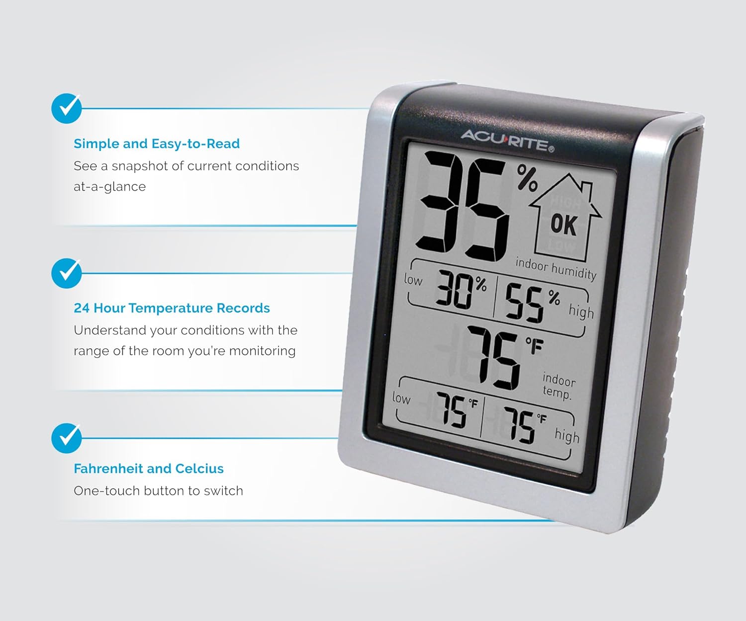 Monitor de Temperatura e Umidade AcuRite 5