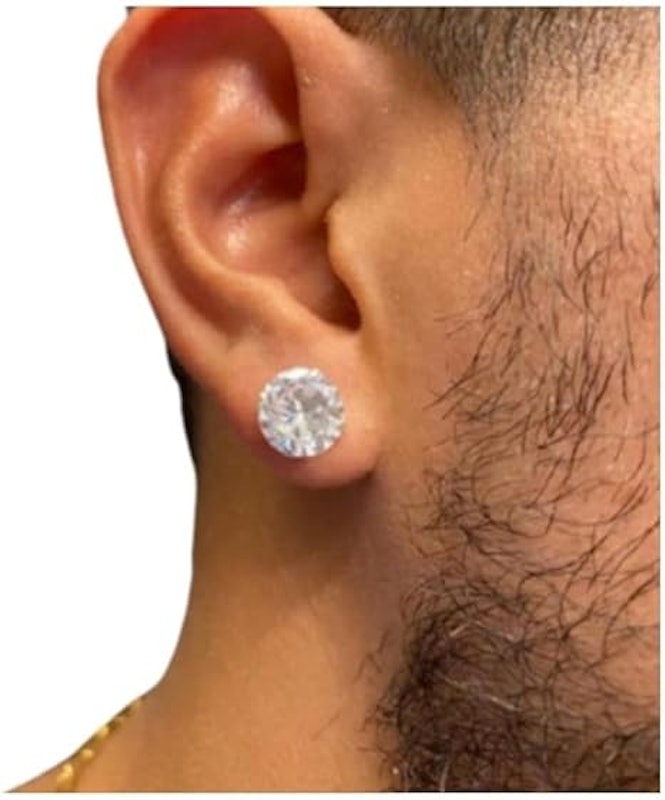 Brinco Masculino Ponto de Luz 10mm 2