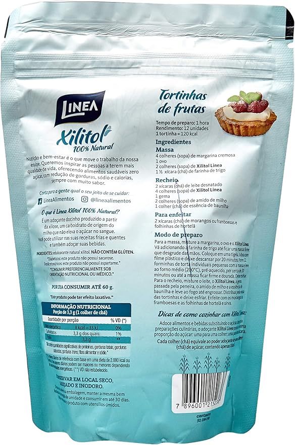 Adoçante em Pó Xilitol Linea de 250 g 2