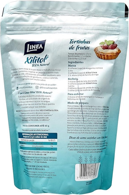 Adoçante em Pó Xilitol Linea de 250 g 2