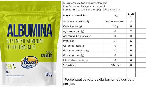 Albumina 500 g Sabor Baunilha 2