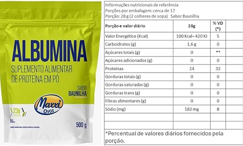 Albumina 500 g Sabor Baunilha 2