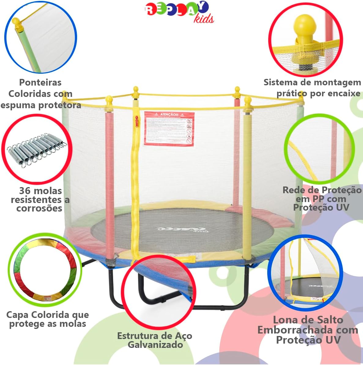 Cama Elástica 1,52 m Replay Kids 4