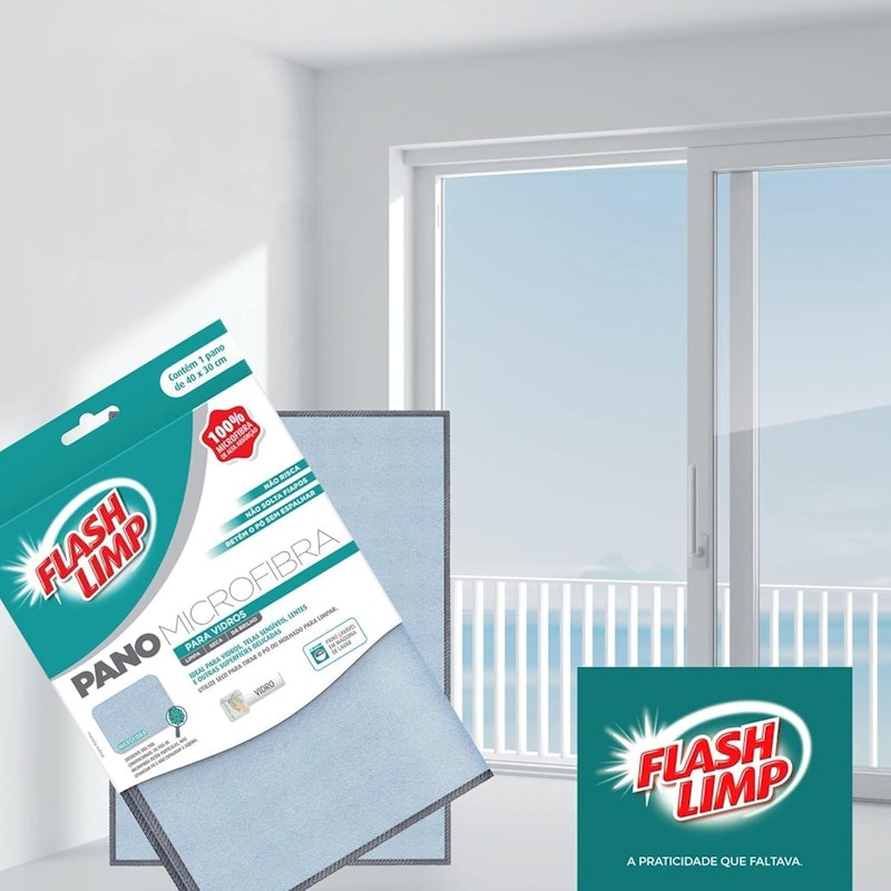 Pano Microfibra para Vidro Flash Limp 4