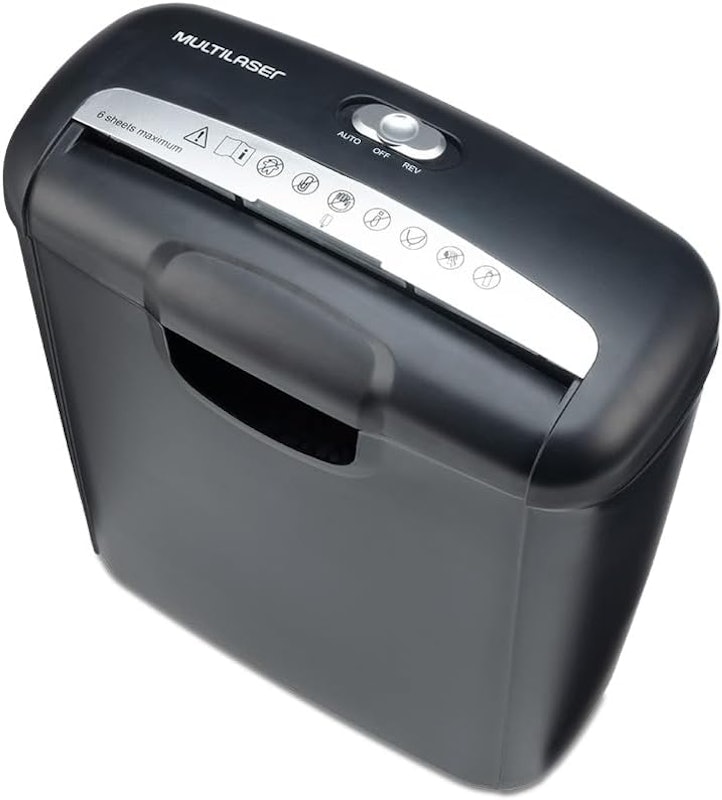 Fragmentadora de Papel e Cartão 6 Folhas em Tiras 10 L 5