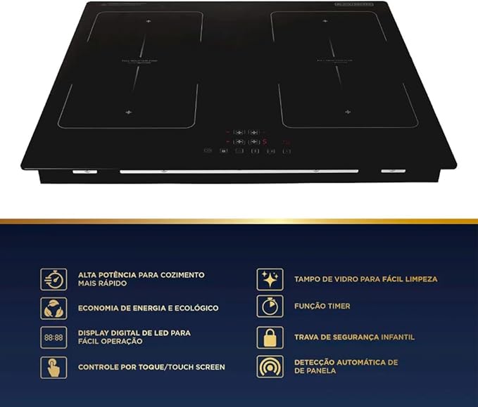 Cooktop de Indução Black+Decker 4 Bocas Full Zone 4