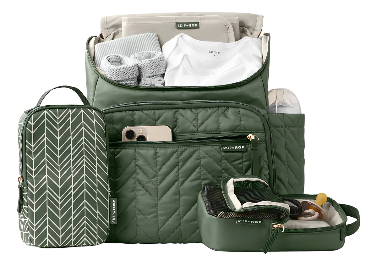 Mochila Maternidade Forma Verde Sálvia Skip Hop 4