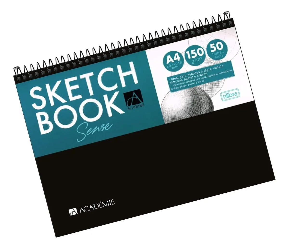 Caderno Sketchbook Espiral Capa Dura A4 Académie 2