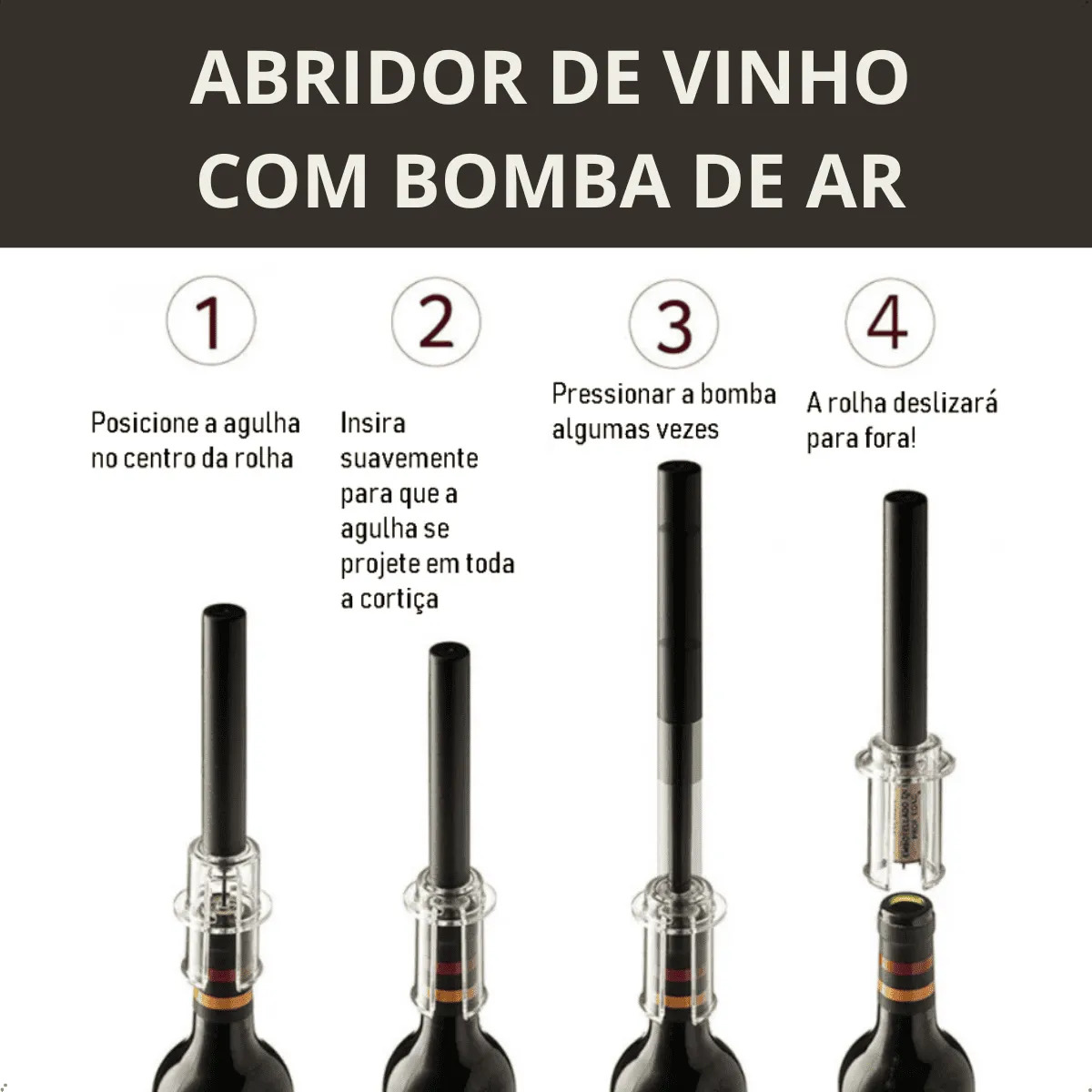 Kit Saca Rolha Pressão de Ar 2