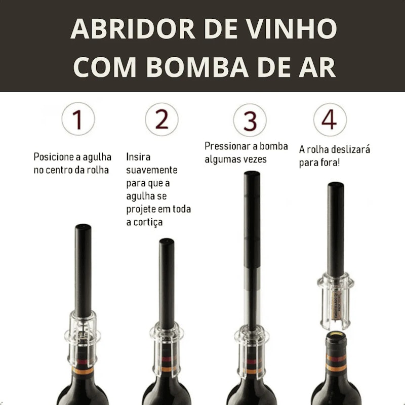 Kit Saca Rolha Pressão de Ar 2