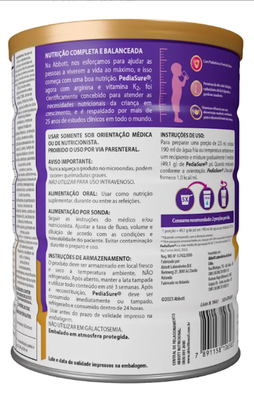PediaSure Complete Alimento Infantil 4