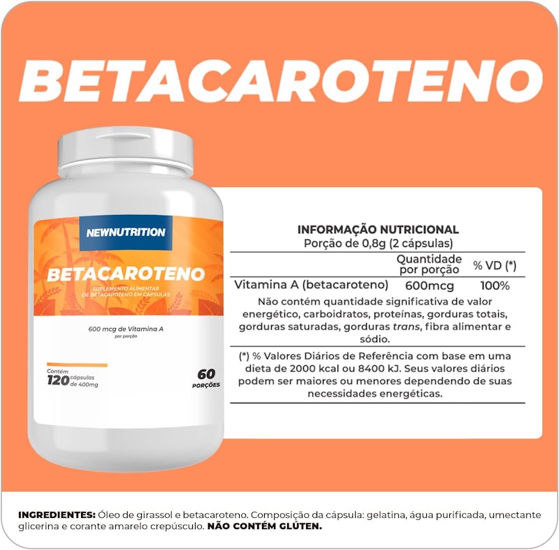 Betacaroteno 120 Cápsulas 3