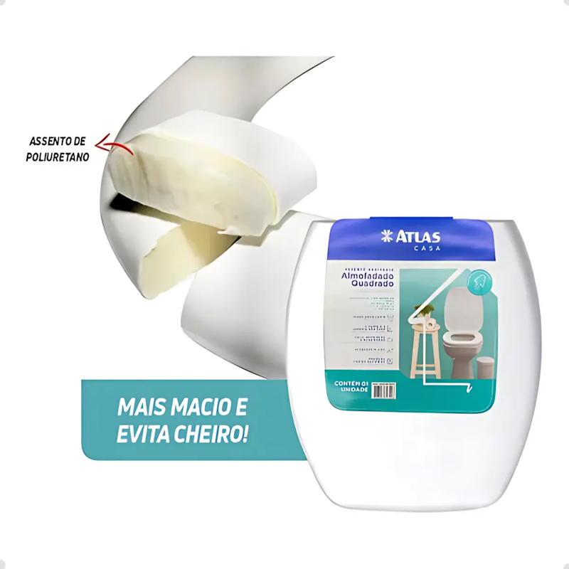 Assento Sanitário Almofadado Quadrado Primafer 5