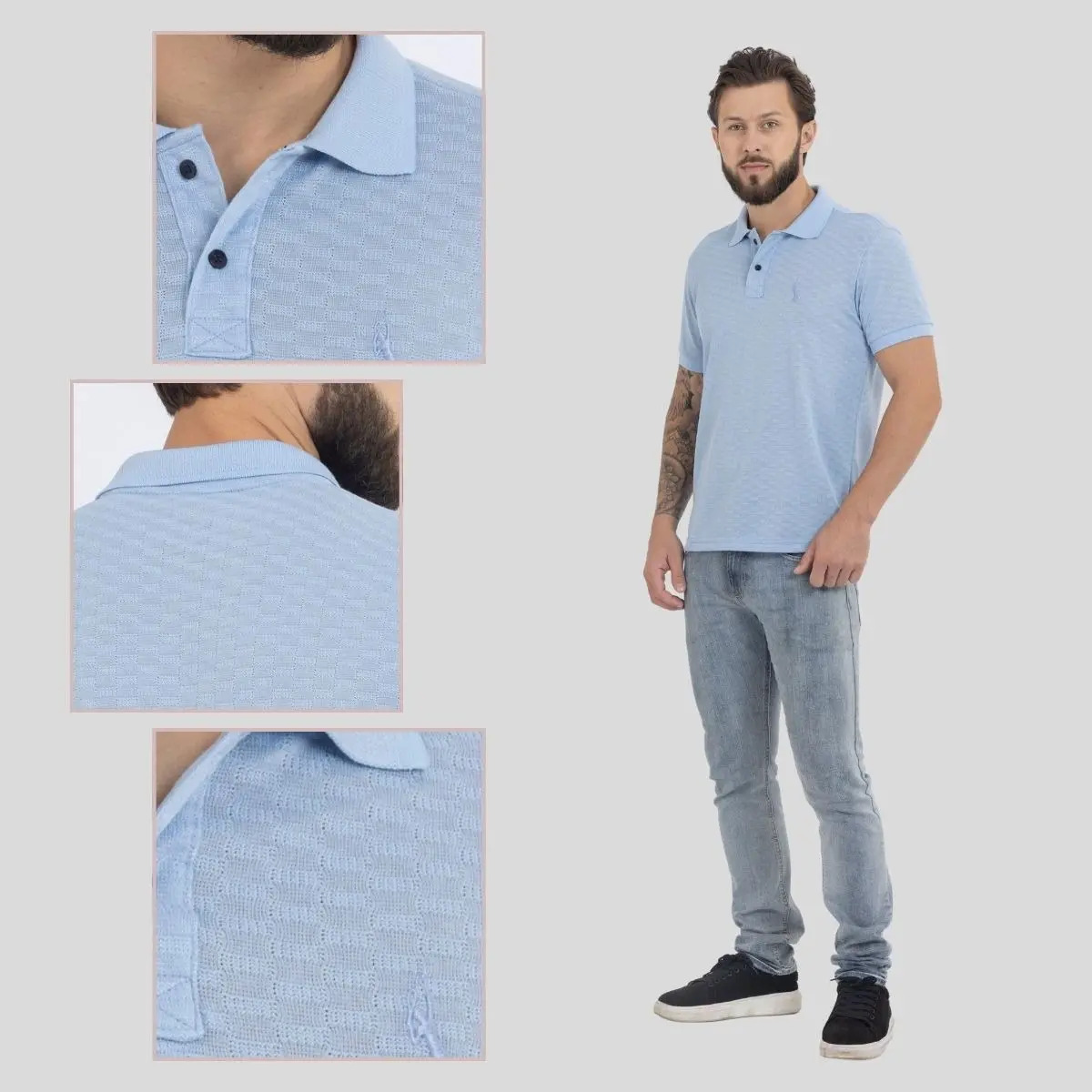 Camisa Polo Tipo Tricot Masculina John Pull 4
