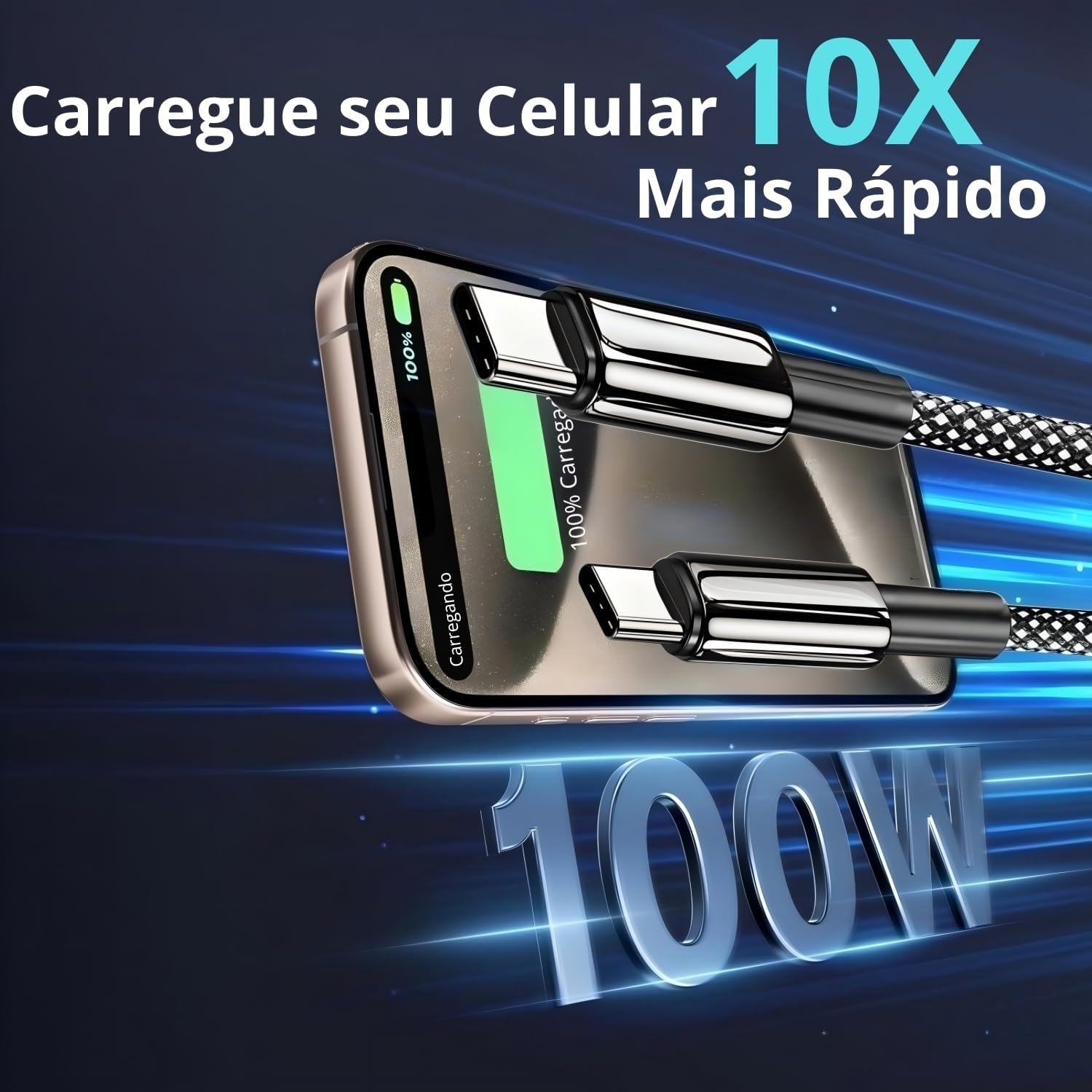 Cabo USB-C para USB-C 2 m 100 W Flensbox 2