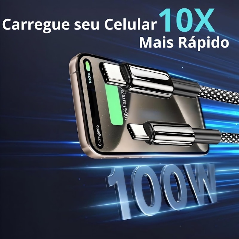 Cabo USB-C para USB-C 2 m 100 W Flensbox 2