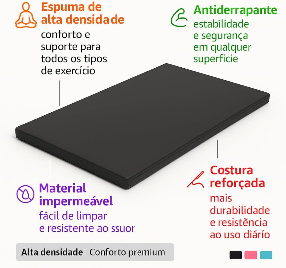 Colchonete Tapete de Exercício Impermeável Academia 2
