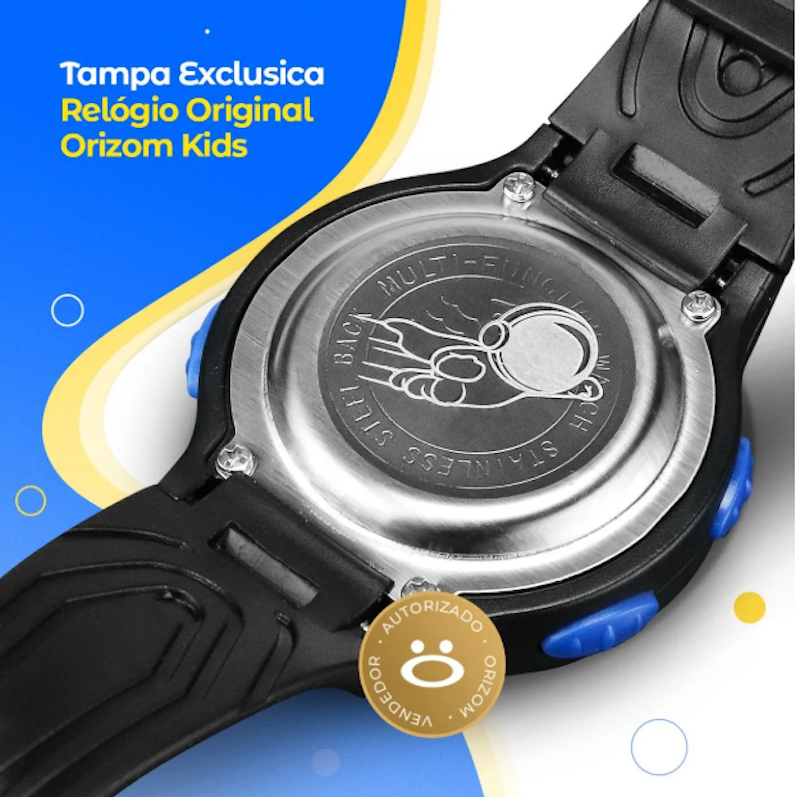 Relógio Digital Infantil Kids Cores Tema Astronautas 4