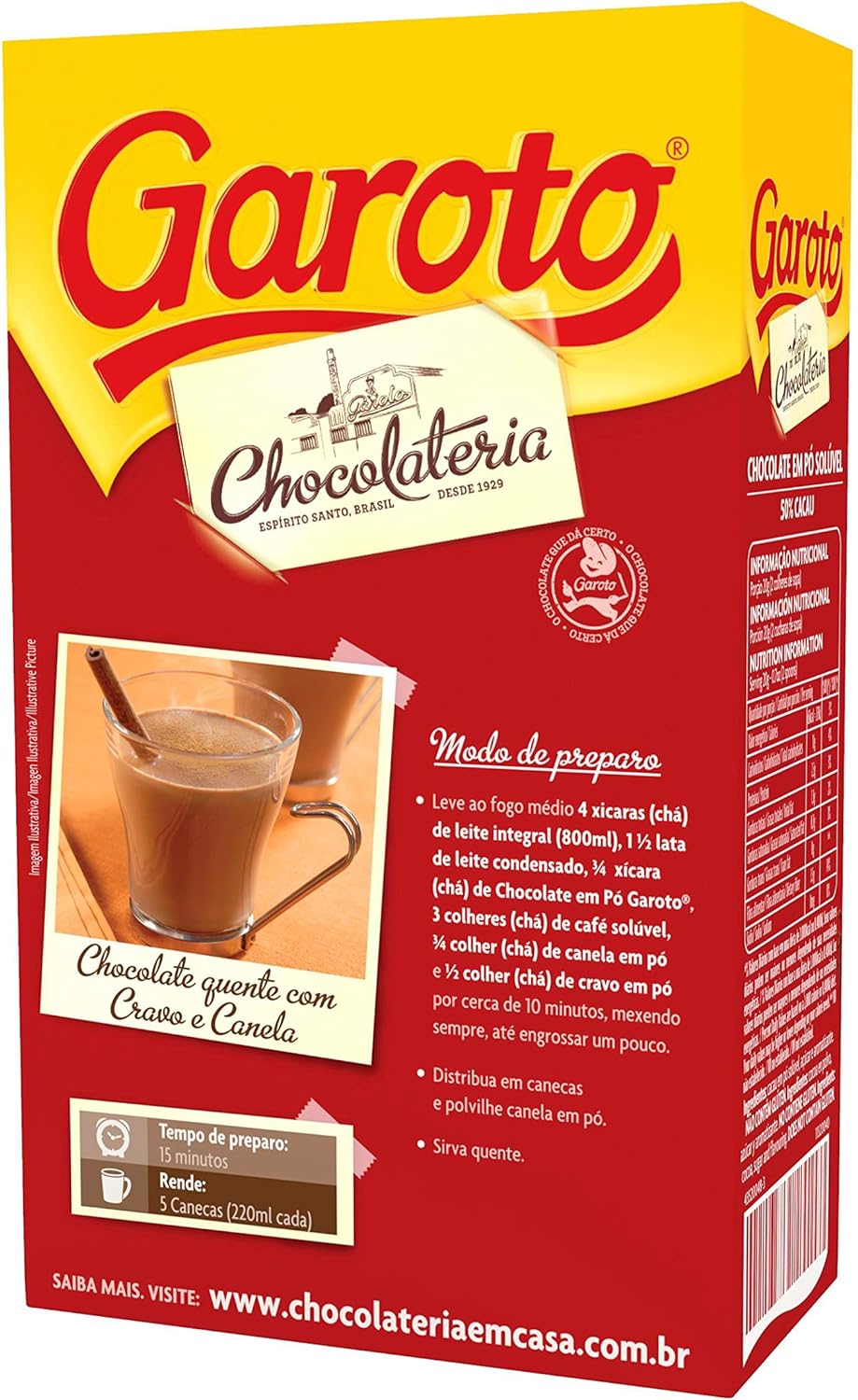 Chocolate em Pó Solúvel 50% Garoto 2