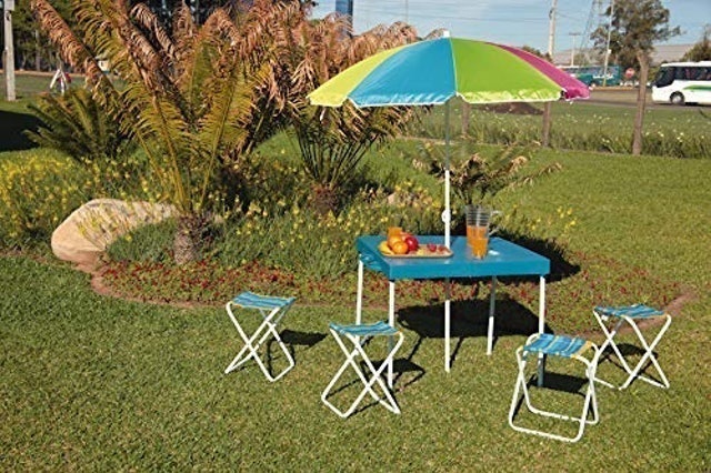Mesa Dobrável Mor com Banquetas 3