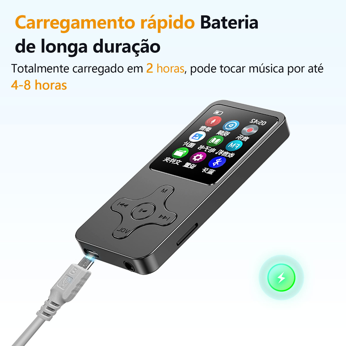 MP3 MP4 Player Portátil com Bluetooth 4
