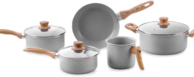 Jogo de Panelas Brinox Antiaderente Ceramic Life 5 Peças Easy Gris 2