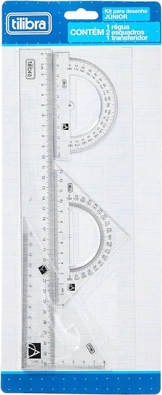 Kit para Desenho Junior Académie - Esquadros + Régua + Transferidor 1
