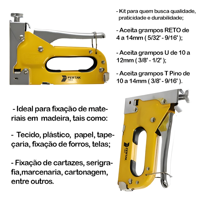 Grampeador Tapeceiro Profissional Grampos 4 mm - 14 mm 4