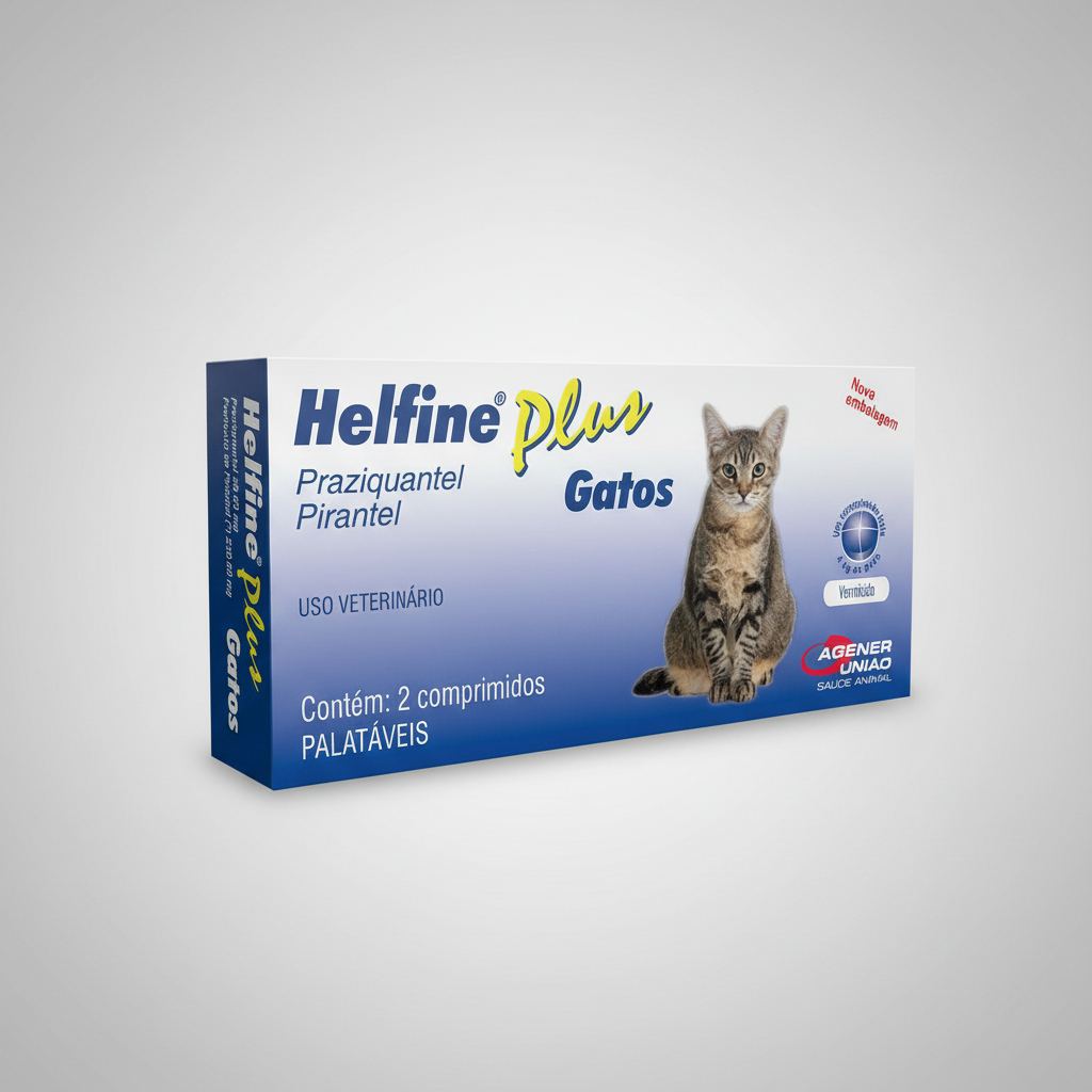 Vermífugo Helfine Plus Gatos 2