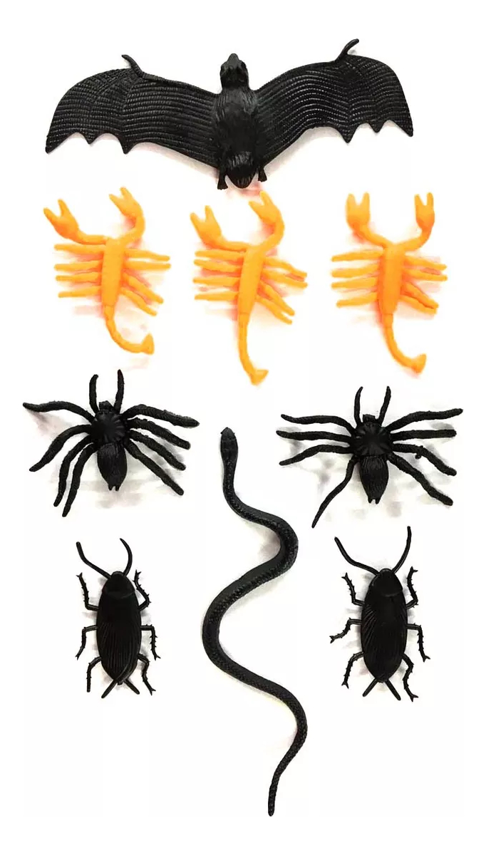 Insetos Decoração Halloween Kit 24 Unidades 3