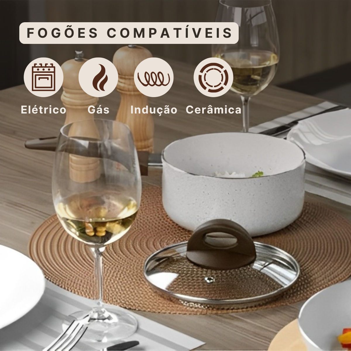 Panela com Tampa Brinox Suprema Antiaderente Ceramic Life 16cm 4